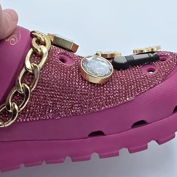 Skechers x Snoop Dogg Pink Rolling N Gold Arch Fit Footsteps Clogs Size 10 - Picture 6 of 16